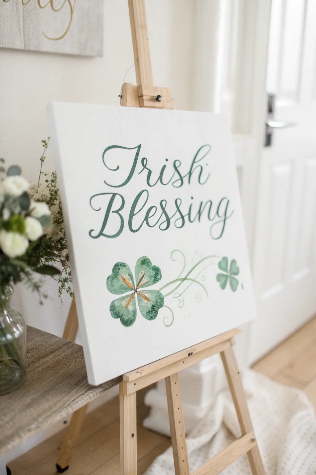Embrace the charm of Irish blessings with minimalist elegance.
