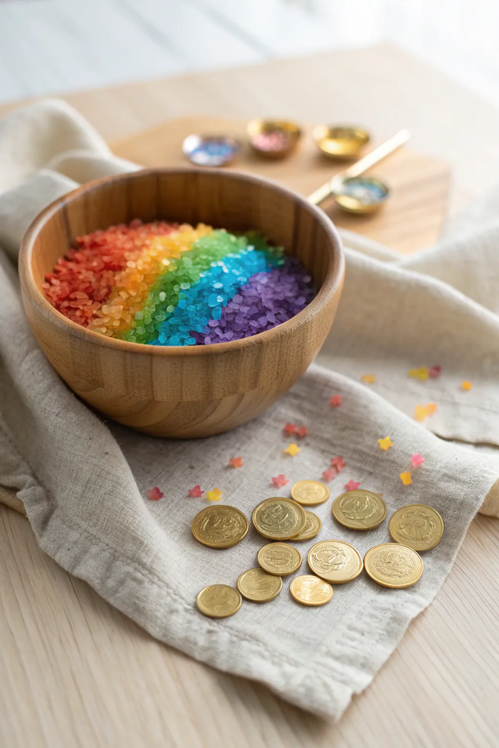 Dive into a rainbow of sensory fun with this minimalist St. Patrick's Day craft for toddlers!