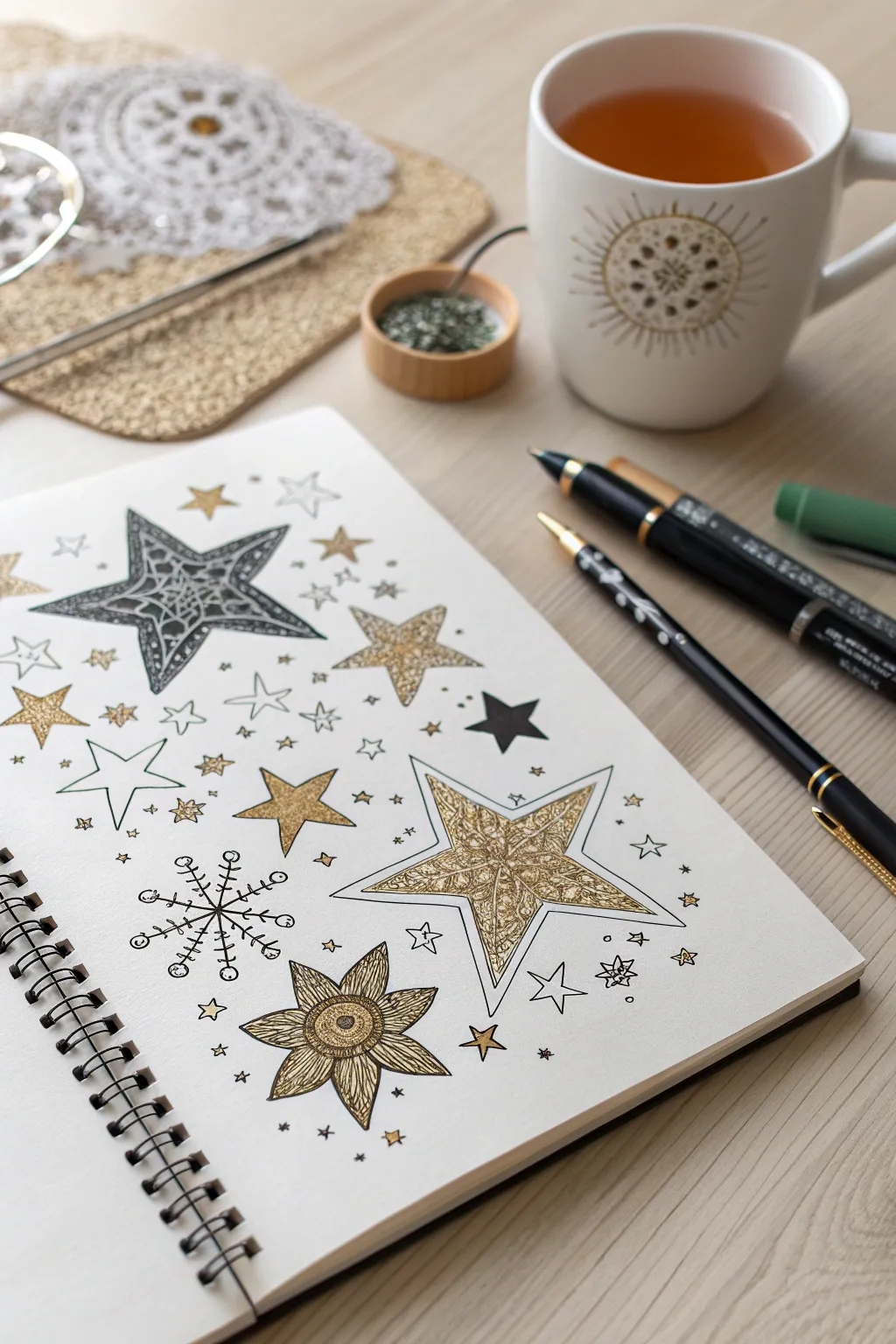 Unleash your creativity with a celestial collection of doodle stars! ✨🖊️ #StarSketches #ScandiBoho