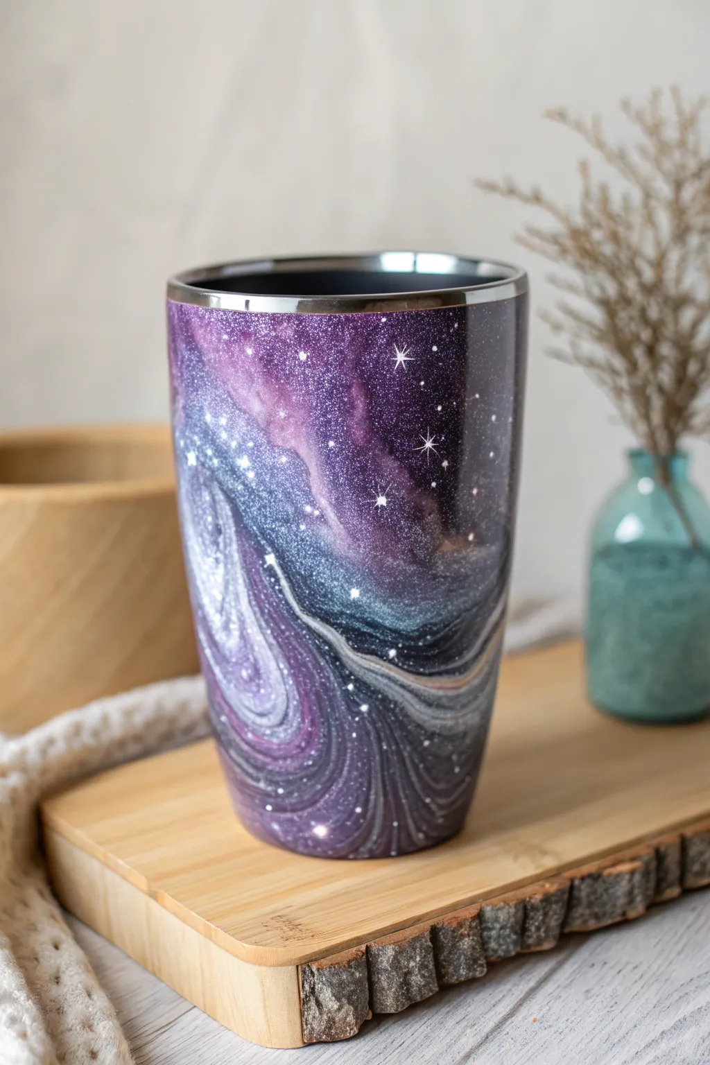 Sip in style with a galaxy-inspired tumbler that brings the magic of the night sky to your everyday moments.