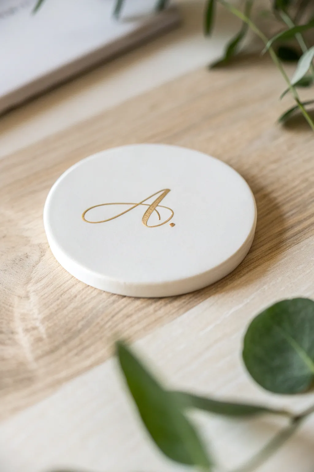 Elevate your table setting with personalized monogram coasters, where simplicity meets elegance.