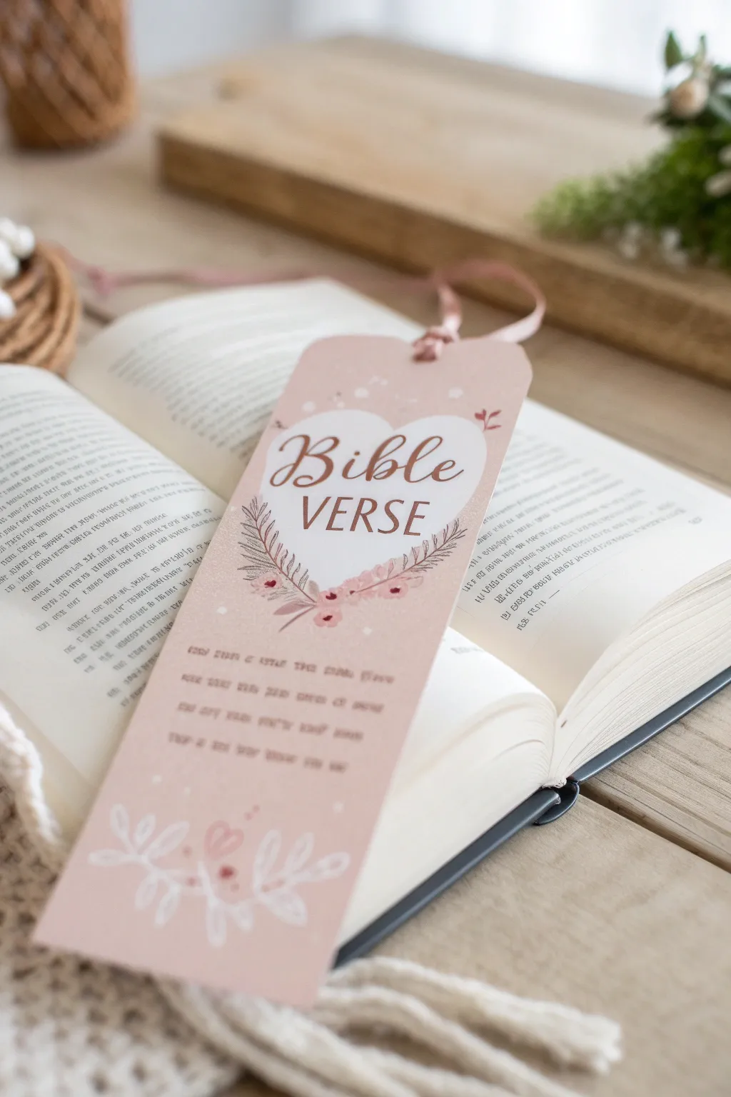 Crafted with love: a bookmark that keeps faith and affection close to your heart.