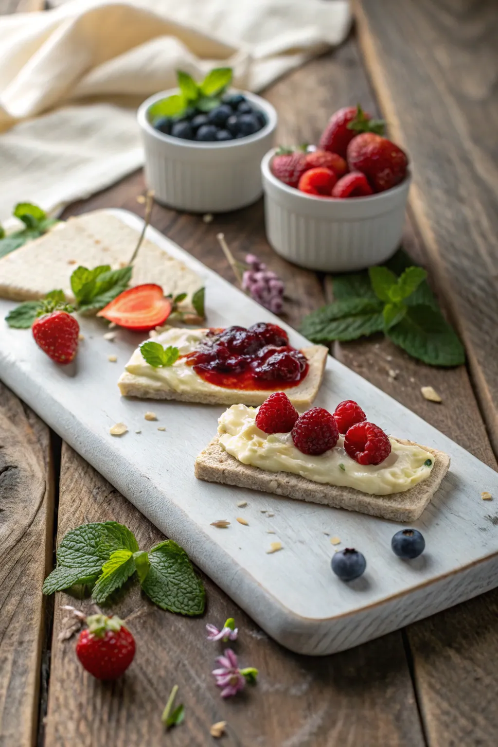 Indulge in the Berry Jam Surprise: a sweet symphony of colors and flavors on a Scandinavian-inspired butter board.