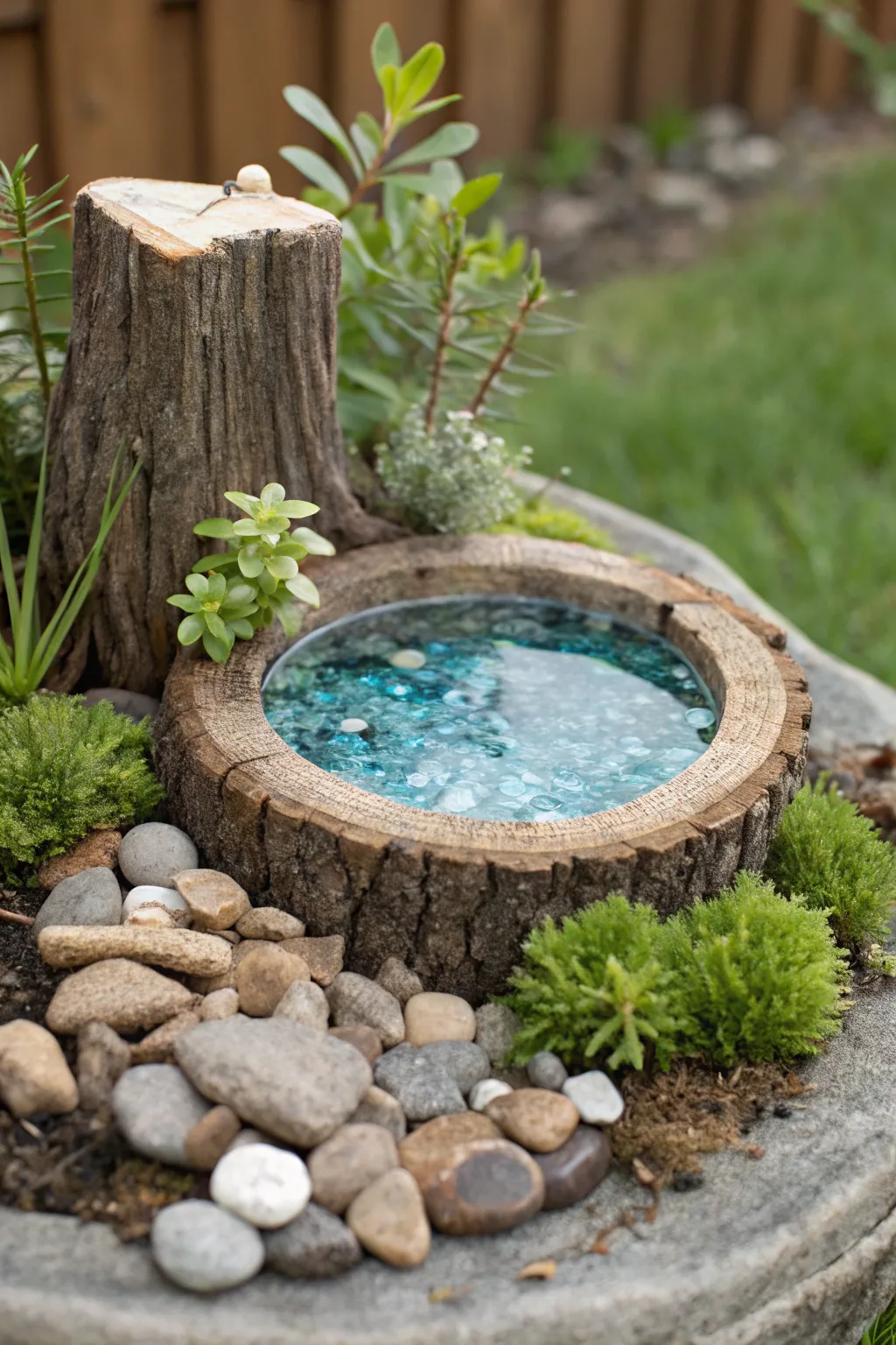 Dive into the whimsy of a miniature pond, where simplicity meets enchantment. 🌿✨