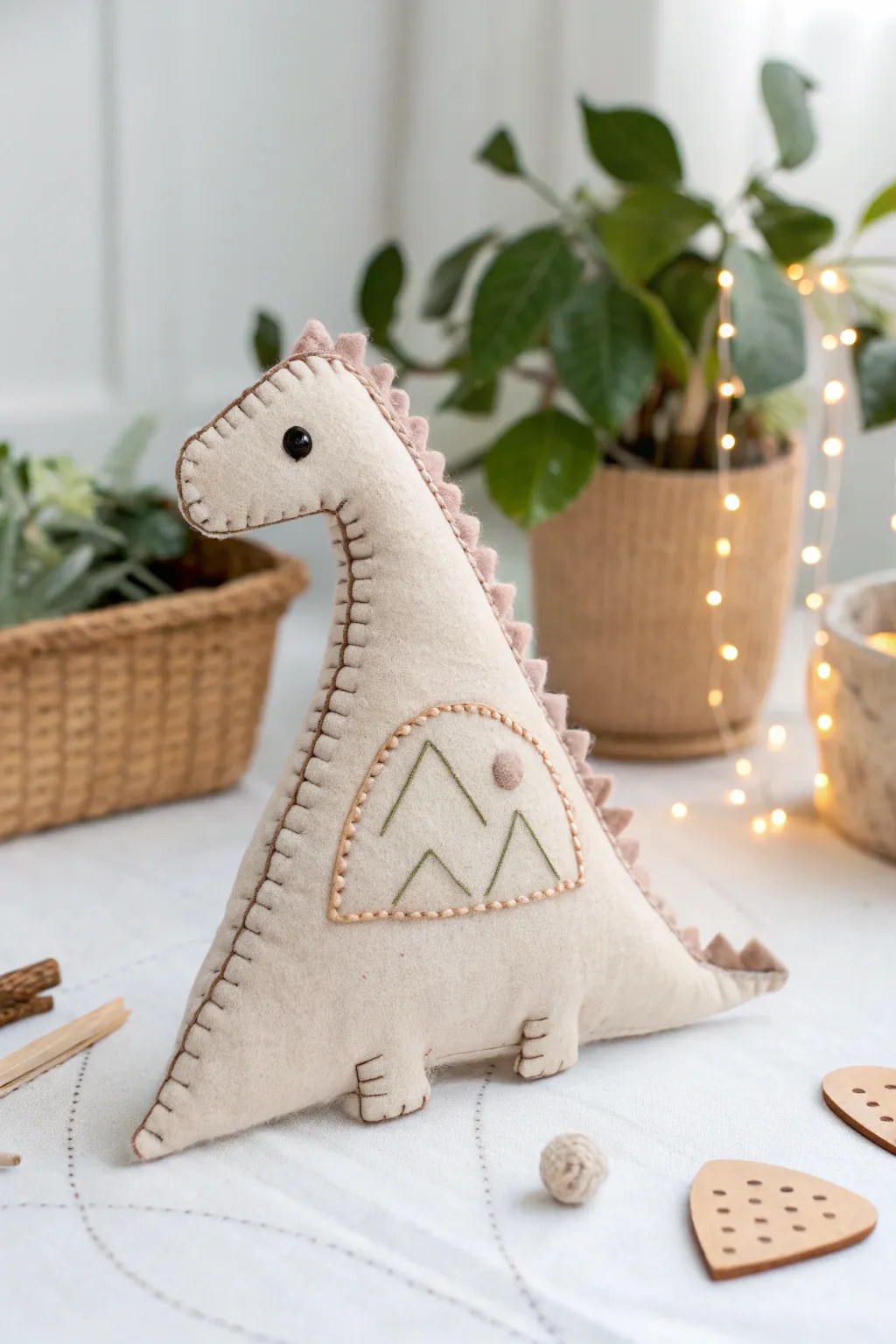 Unleash creativity with charming triangle dinosaurs, where prehistoric fun meets Scandinavian elegance.