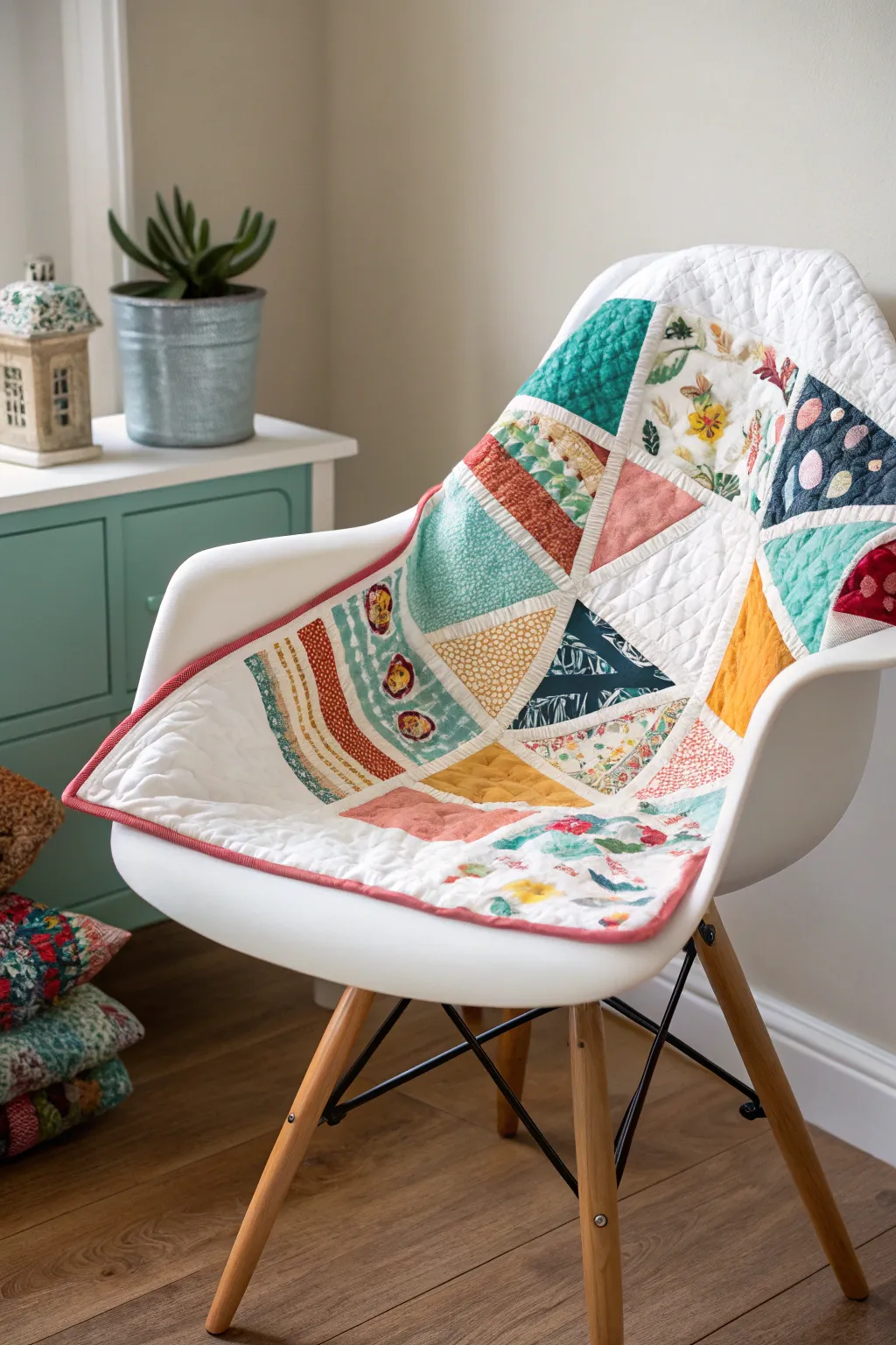 Transform memories into art with a charming T-shirt mini quilt, perfect for adding a personal touch to your minimalist space.