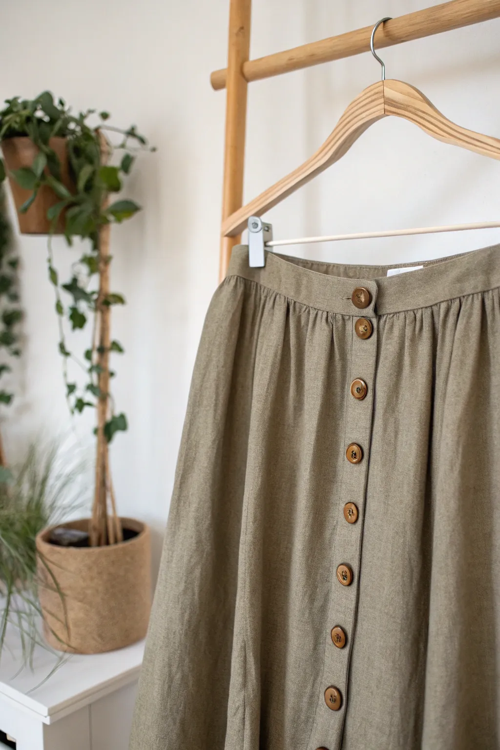 Transform your skirt with a touch of vintage charm - add a button placket for a unique twist!