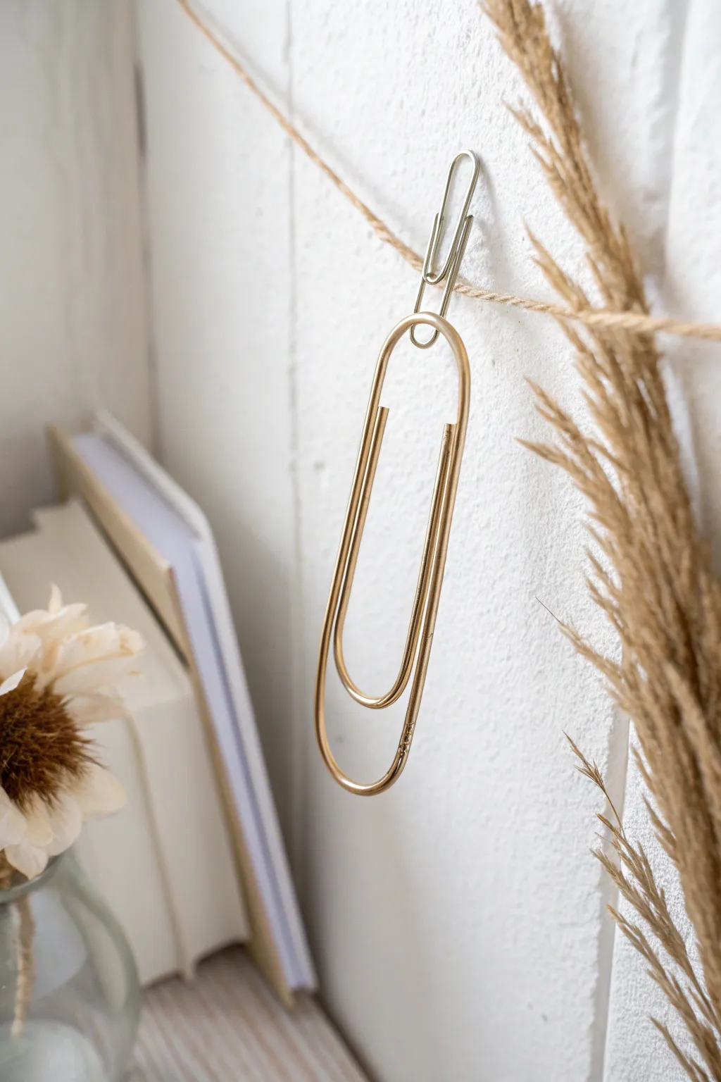 Transform a simple paper clip into a chic picture hanger for your minimalist space.