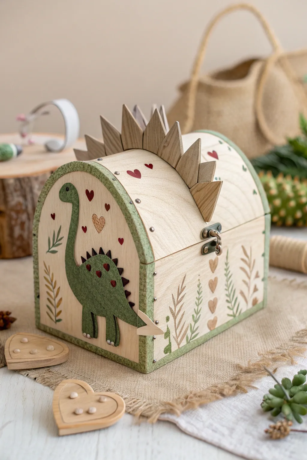 Capture the magic of Valentine's with a charming dinosaur delight, where simplicity meets prehistoric fun!