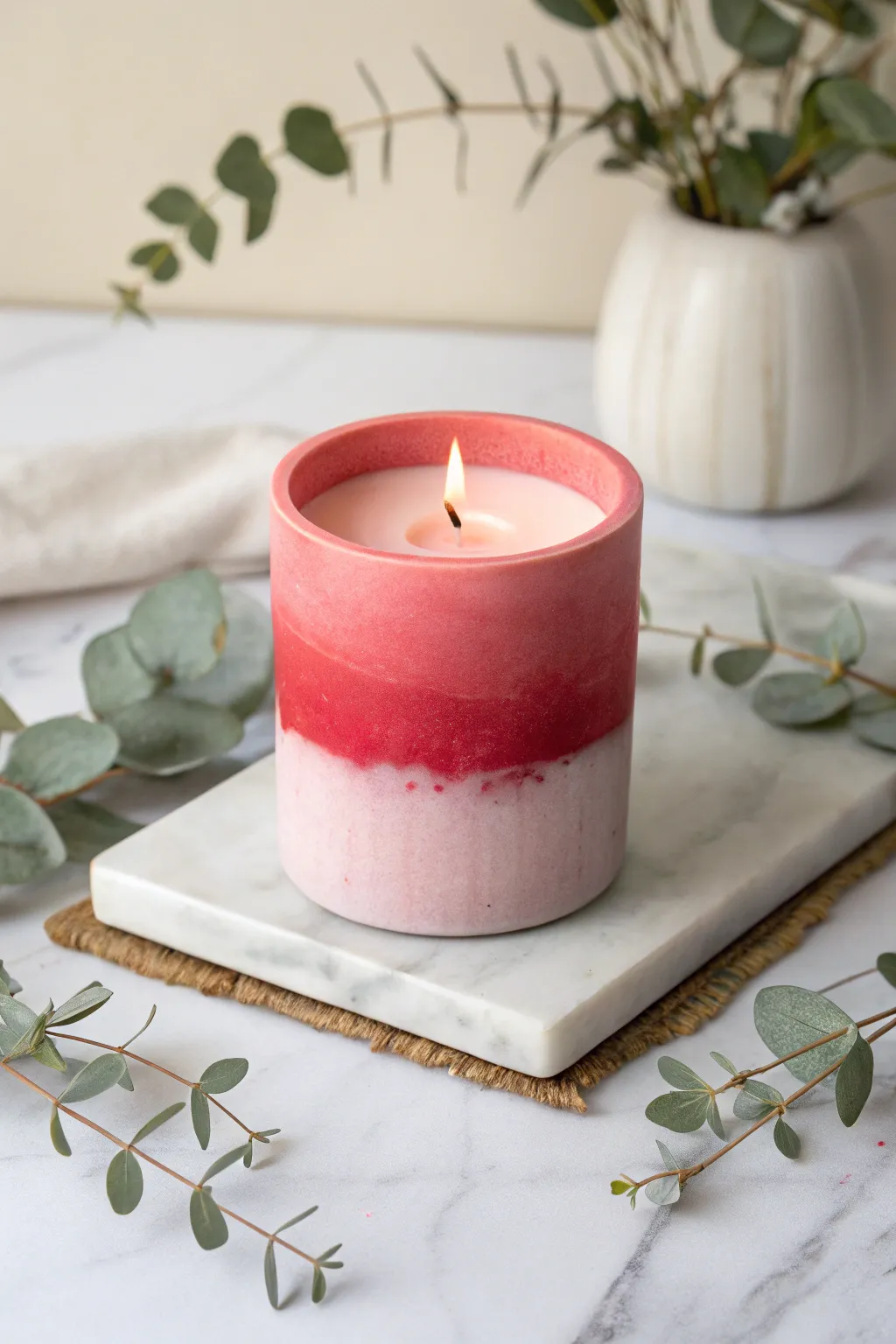 Illuminate your space with a pop of color and creativity this Valentine's Day. 🌹✨ #ScandiBoho #DIYCandleCraft