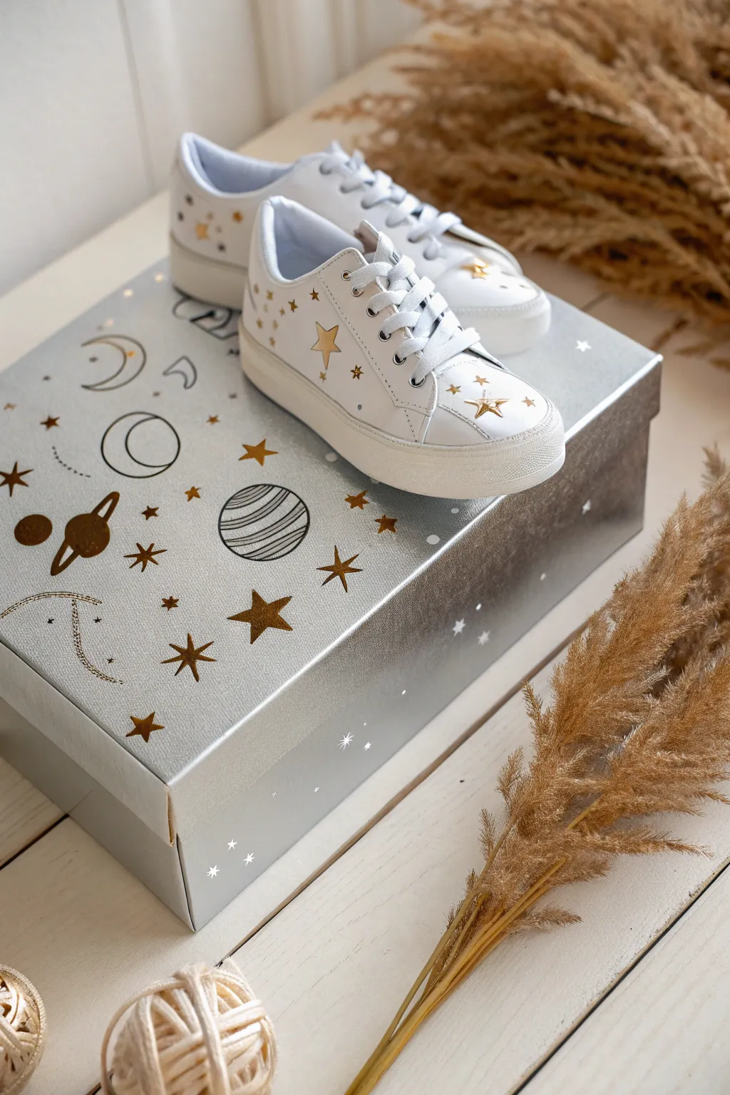 Embark on a creative journey with this celestial Valentine's Day box, where minimalism meets the cosmos!