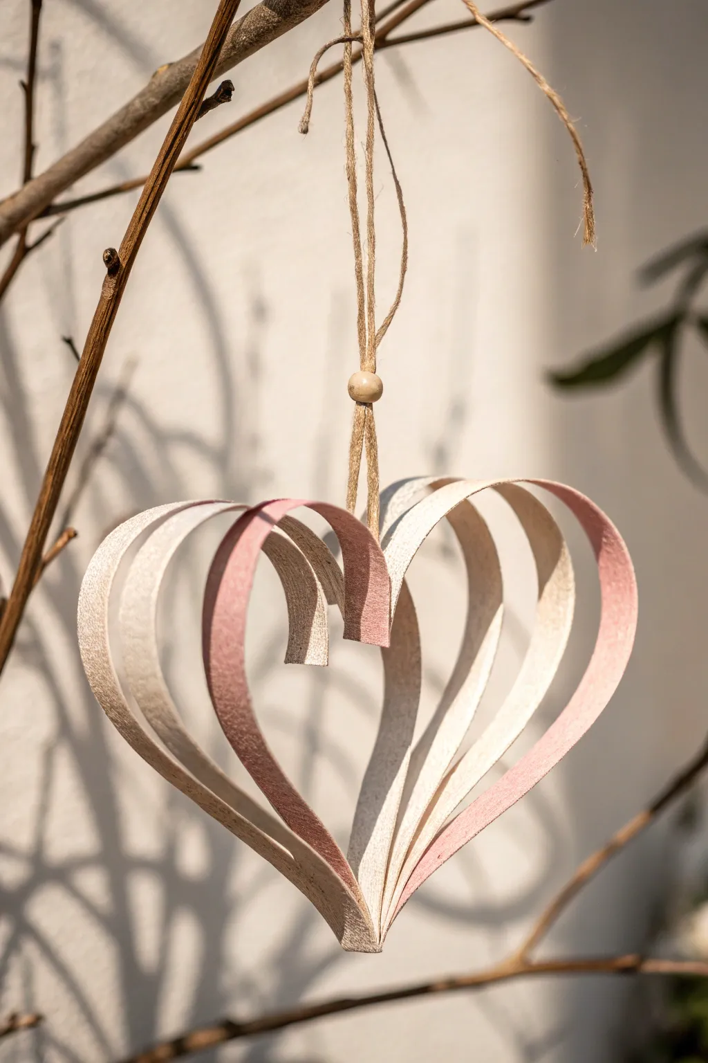 Craft your own Scandinavian-inspired paper strip hearts for a touch of elegant simplicity this Valentine's Day.