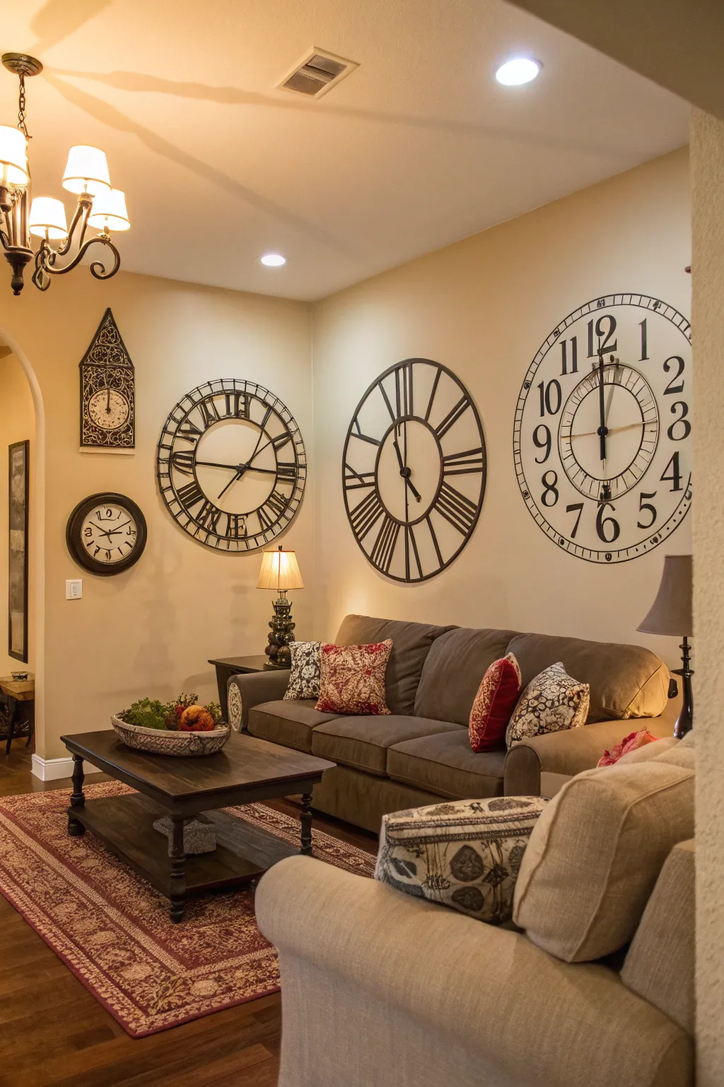 Combine style and function with clock design decals.