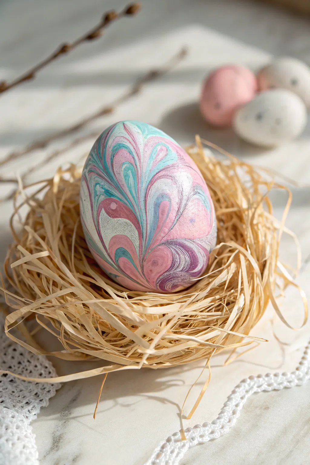 Discover the art of water marbling for Easter eggs, where each egg becomes a unique masterpiece of color and style.