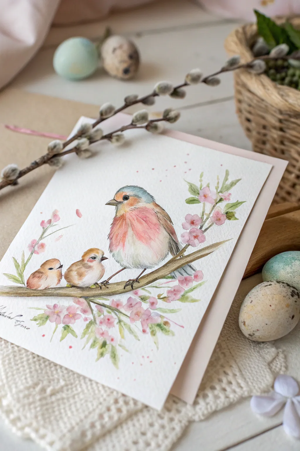 Celebrate the beauty of motherhood with a touch of nature—personalized watercolor cards for a heartfelt Mother's Day.