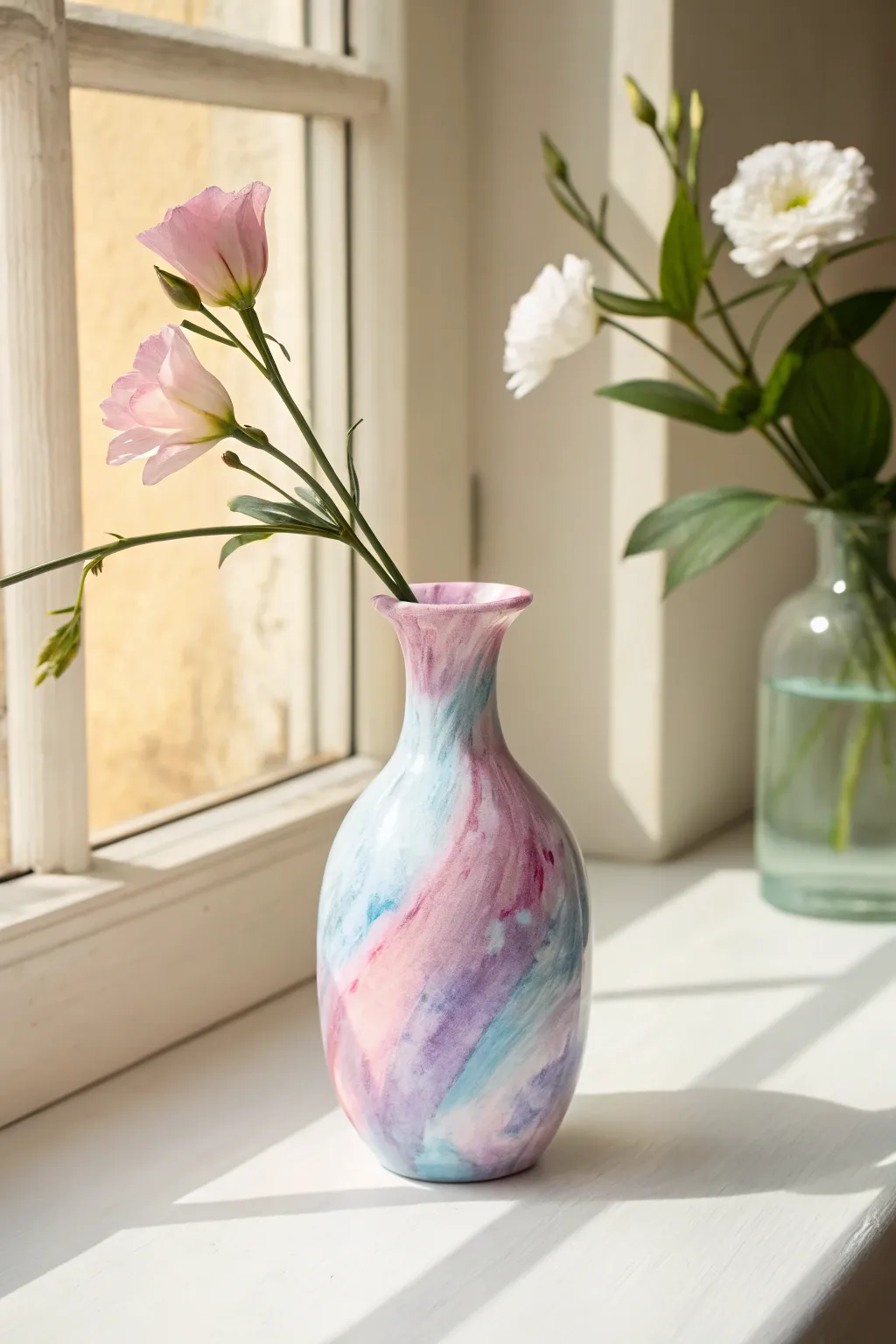 Transform a simple vase into a watercolor masterpiece for the perfect Mother's Day bouquet.