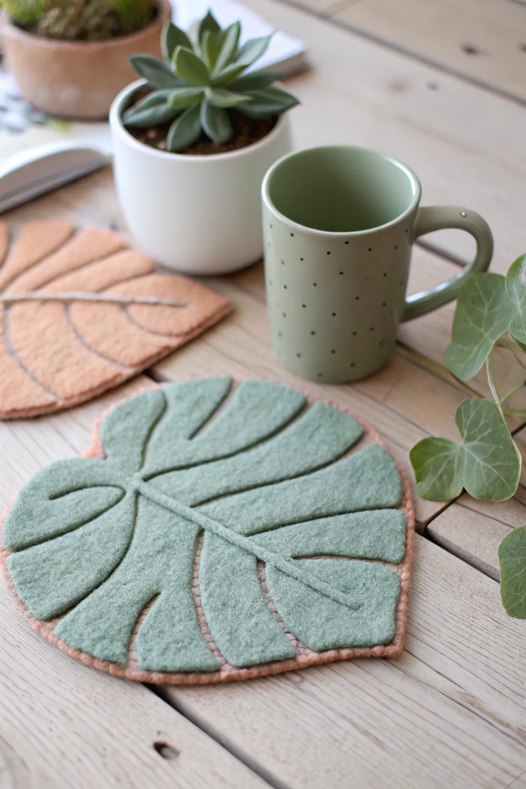 Transform felt into functional art with beautifully crafted coasters. Perfect for adding a touch of handmade elegance to any space.