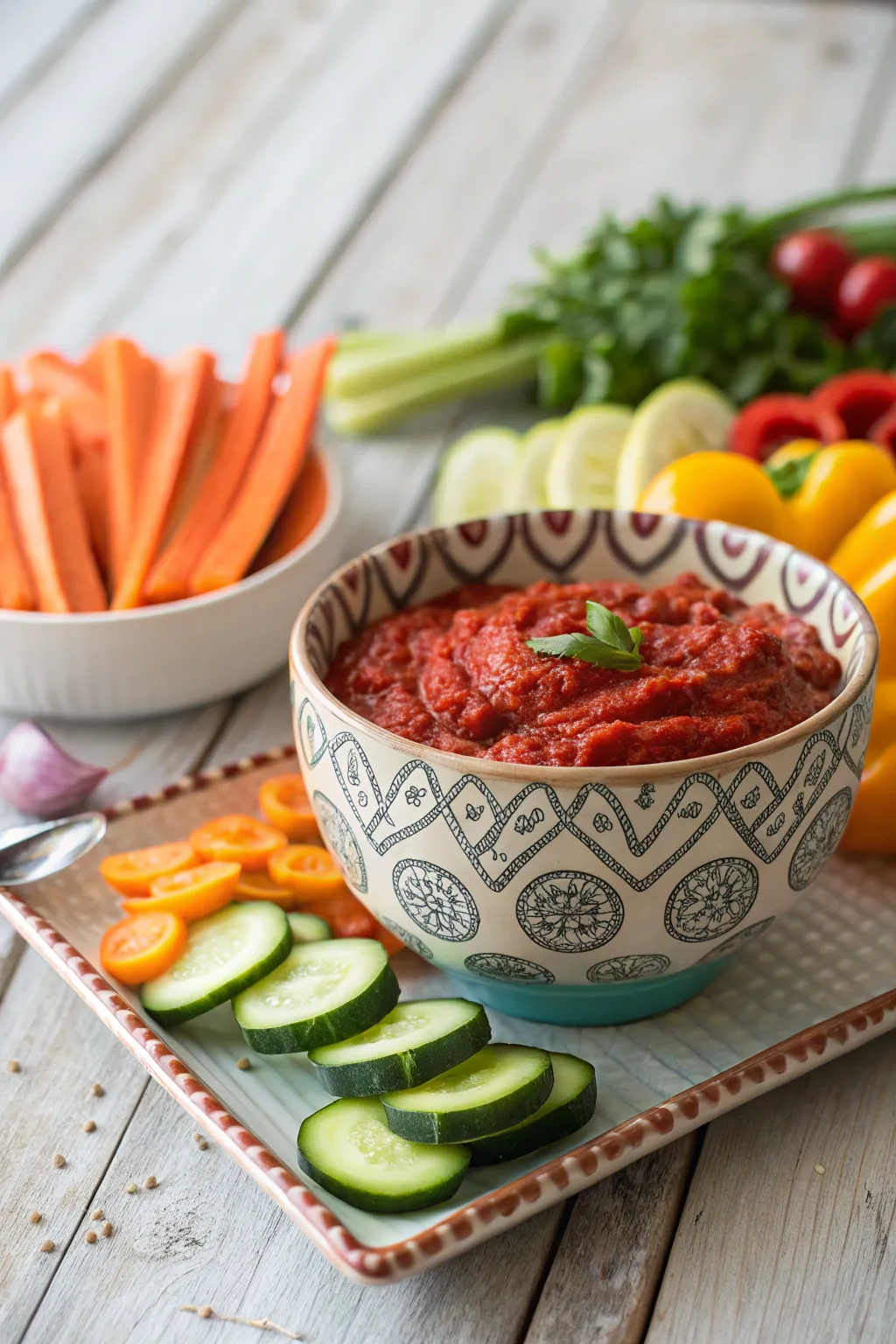 Elevate your veggie game with a spicy chamoy dip that even skeptics will love!