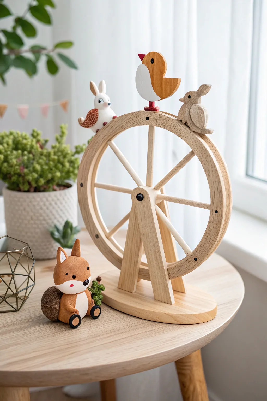 Add a touch of whimsy and nostalgia to your space with these charming characters dancing around a spiral of creativity.