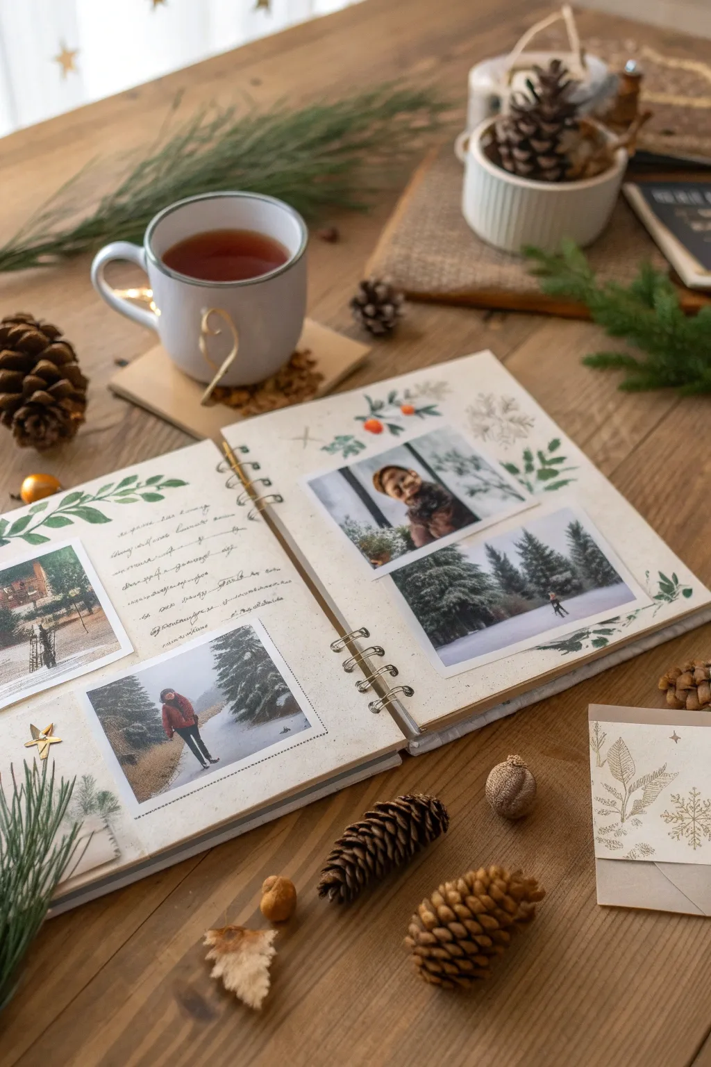 Discover new perspectives to elevate your winter scrapbook with playful photo angles. #Scrapbooking #WinterCrafts #MinimalistBoho