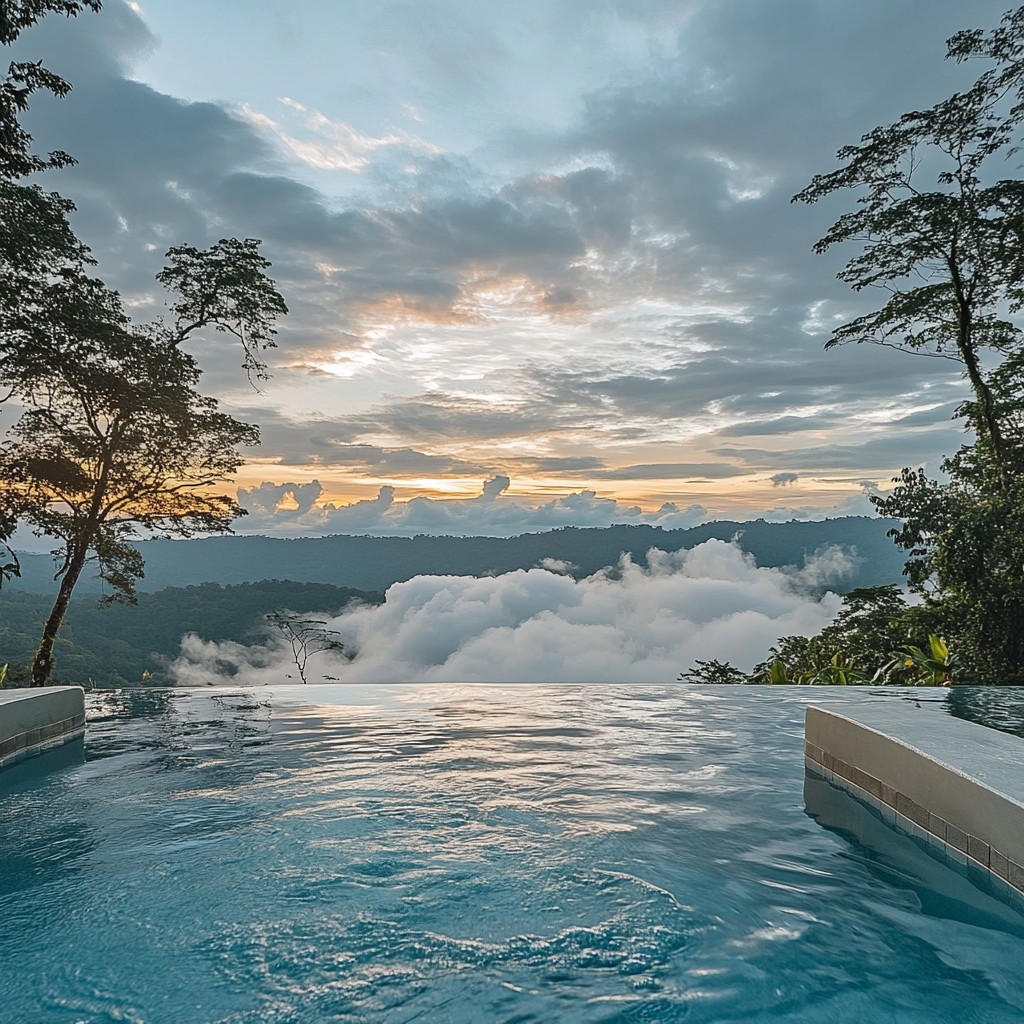 Infinity pool above the clouds