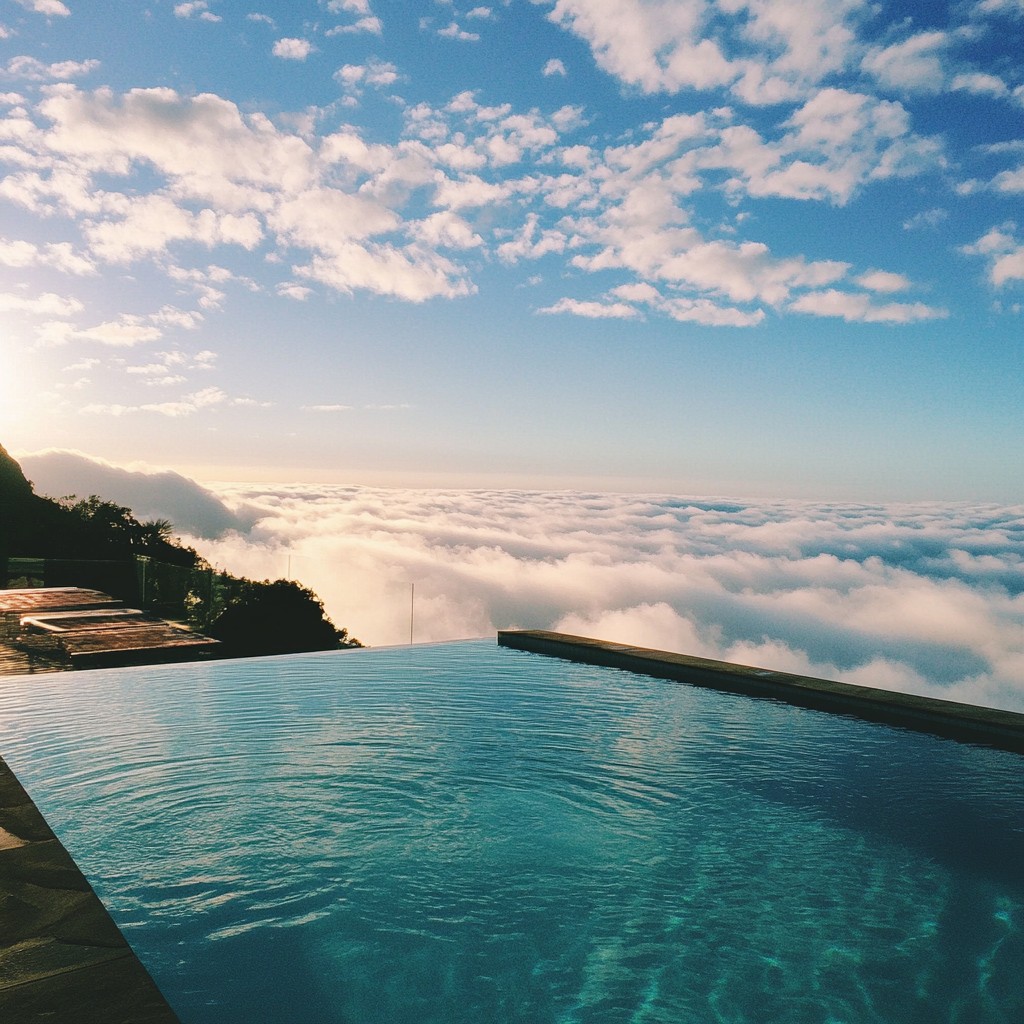 Infinity pool above the clouds